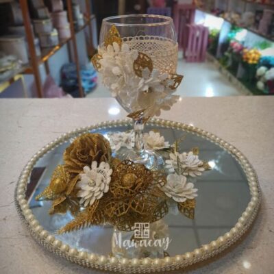 Dudh Pilai Glass for Nikah - Nikah Mirror with Milk Glass